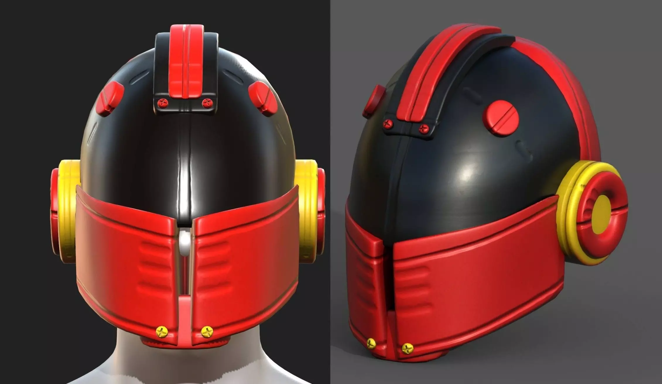 Helmet plastic mask protection pollution Low-poly 3D model