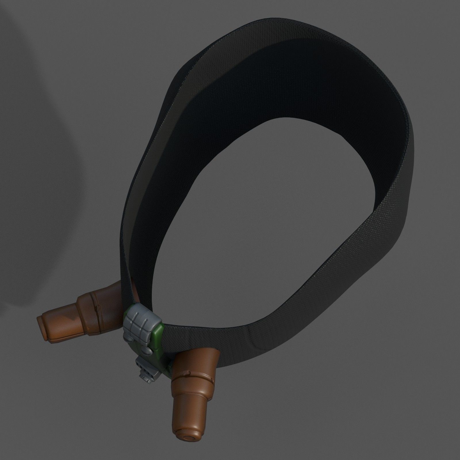 Gas mask respirator scifi futuristic Low-poly 3D model_6