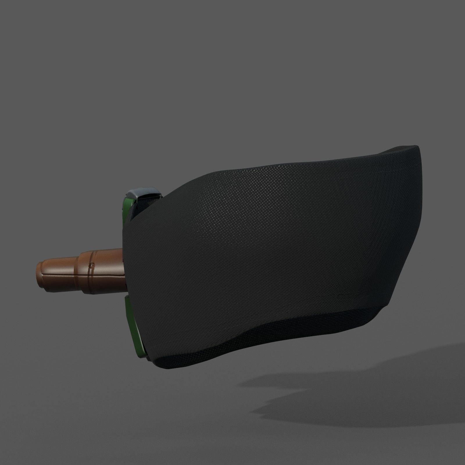 Gas mask respirator scifi futuristic Low-poly 3D model_5