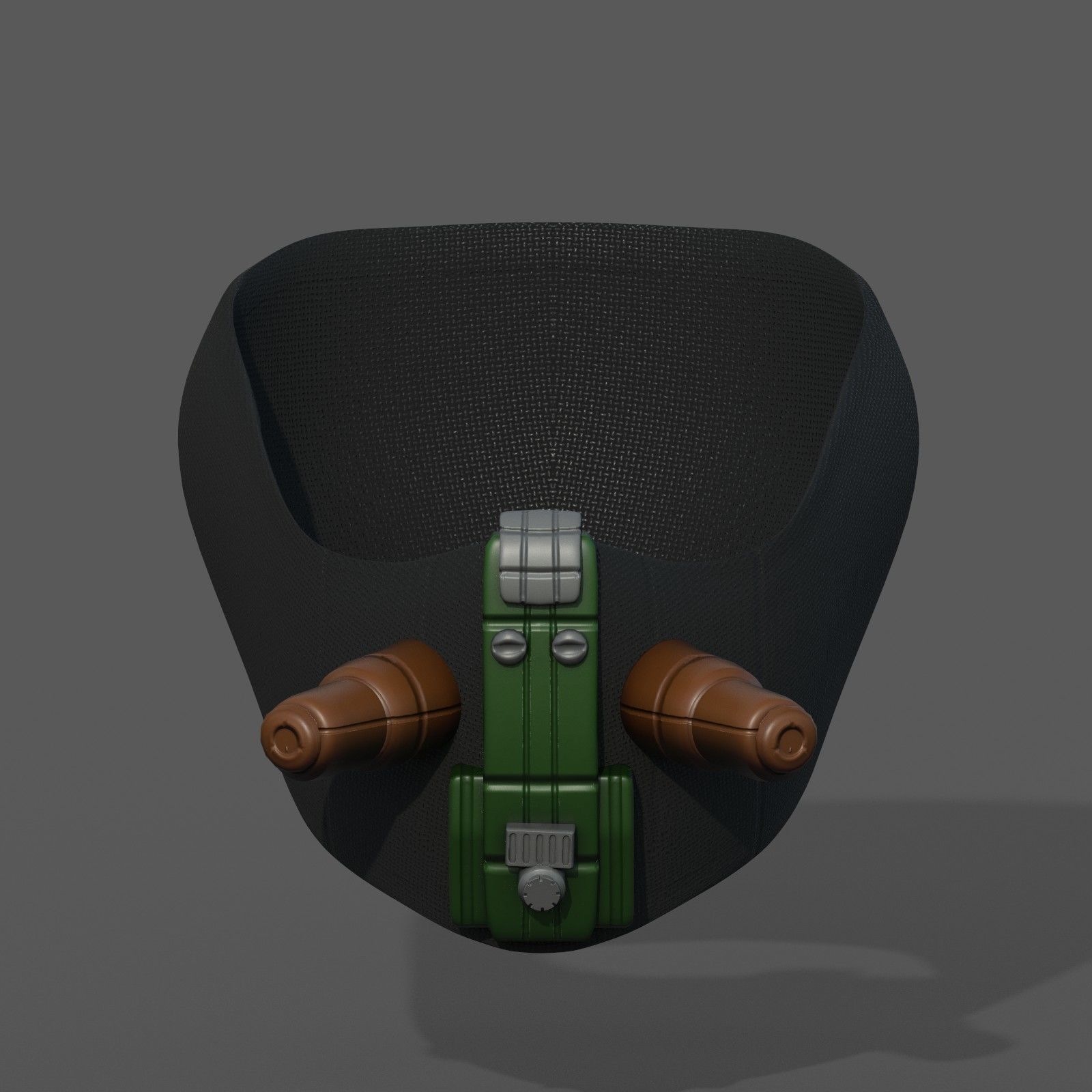 Gas mask respirator scifi futuristic Low-poly 3D model_9