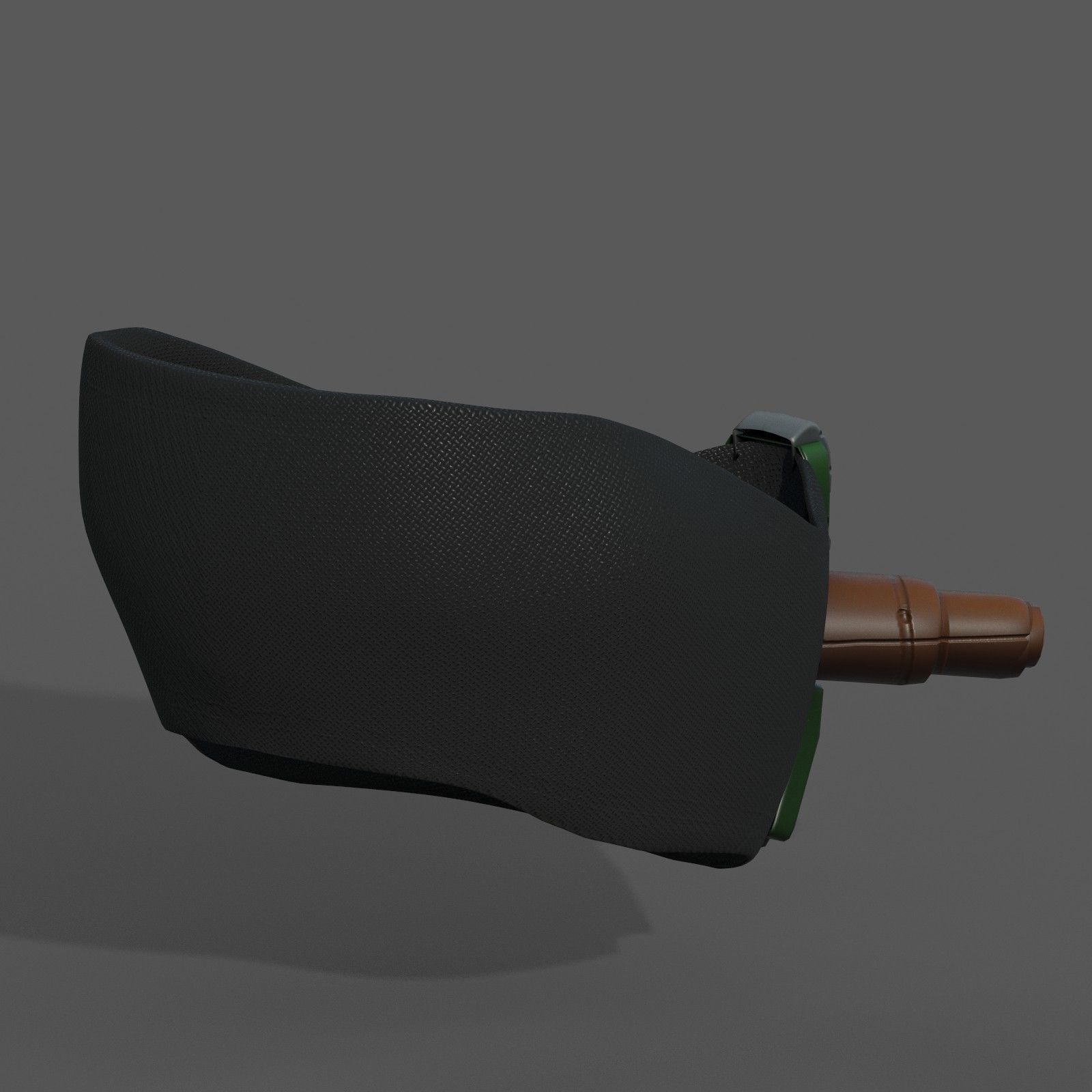 Gas mask respirator scifi futuristic Low-poly 3D model_4