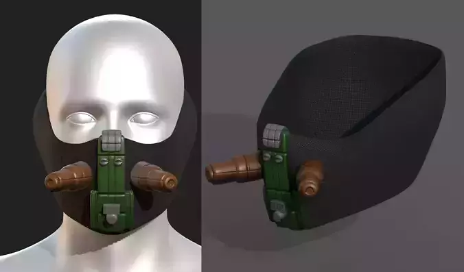 Gas mask respirator scifi futuristic 