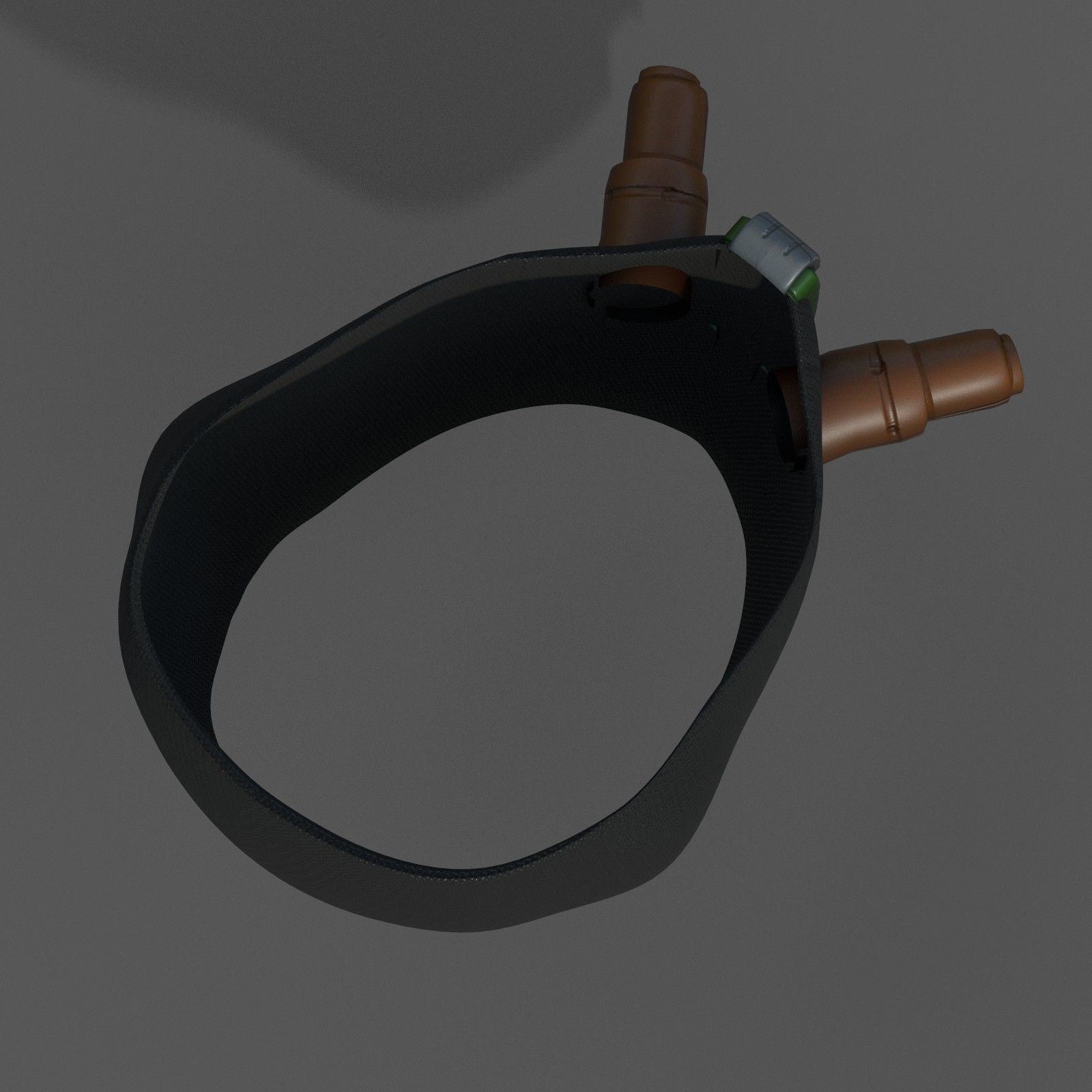 Gas mask respirator scifi futuristic Low-poly 3D model_7