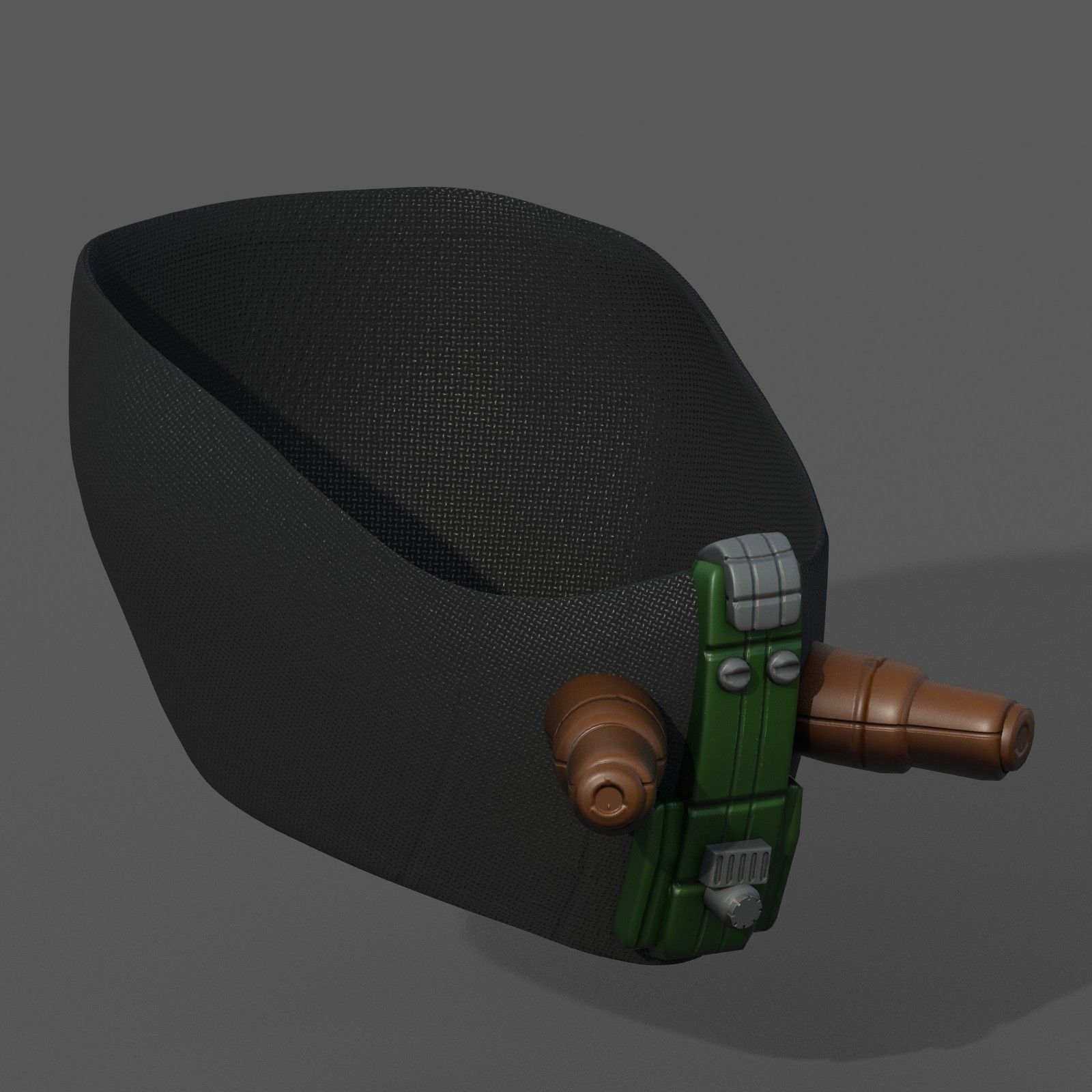 Gas mask respirator scifi futuristic Low-poly 3D model_3