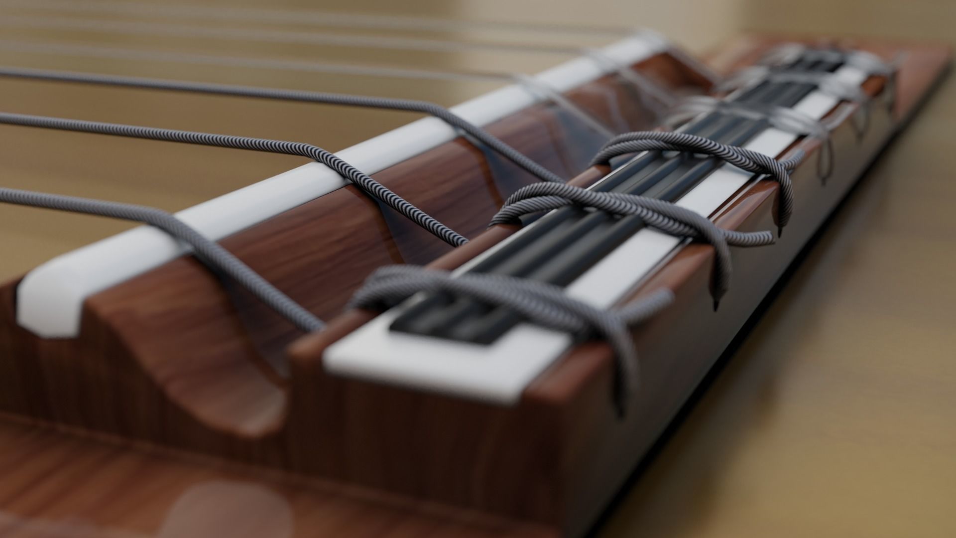 Classic Guitar 3D model_2