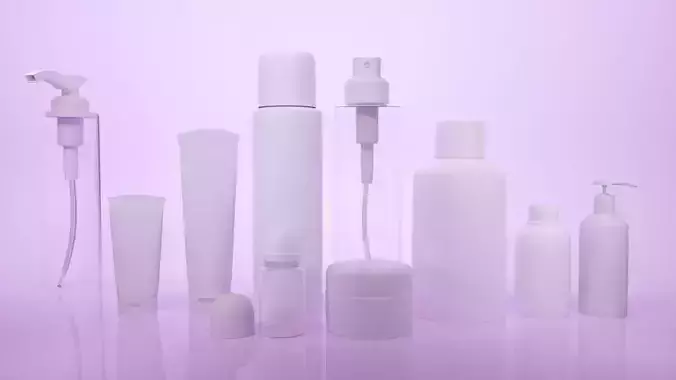 Cosmetic bottles and cream tubes