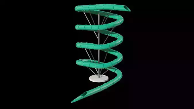 Water Slide 3D model  Low-poly 3D model