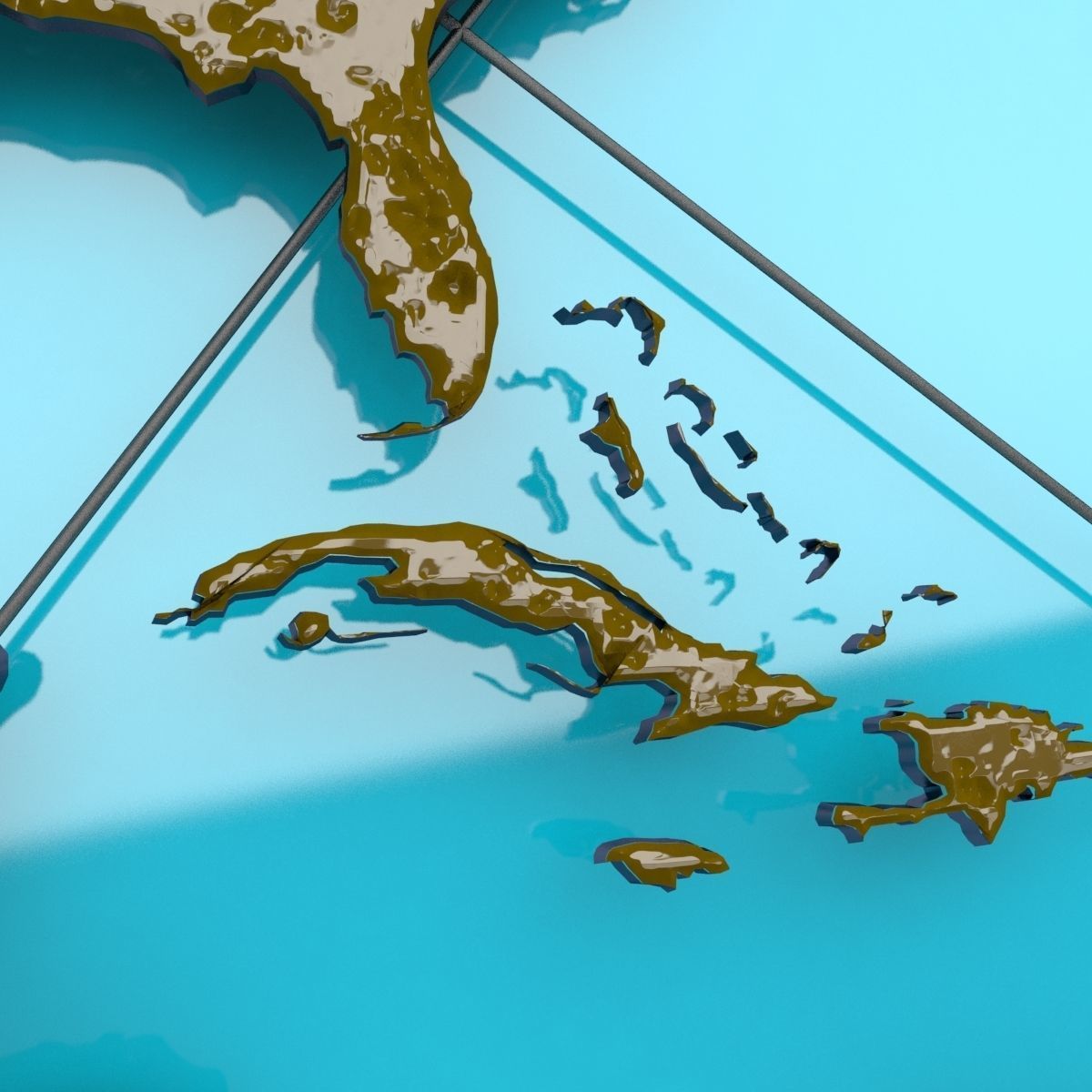 Wire Earth Globe High details and BONUS Low-poly 3D model_3