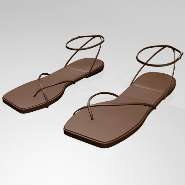 3D model Toe-Loop Ankle-Strap Sandals 01 | CGTrader