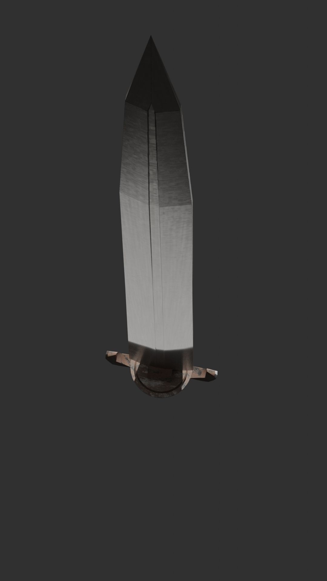Low poly scifi claymore Low-poly 3D model_3