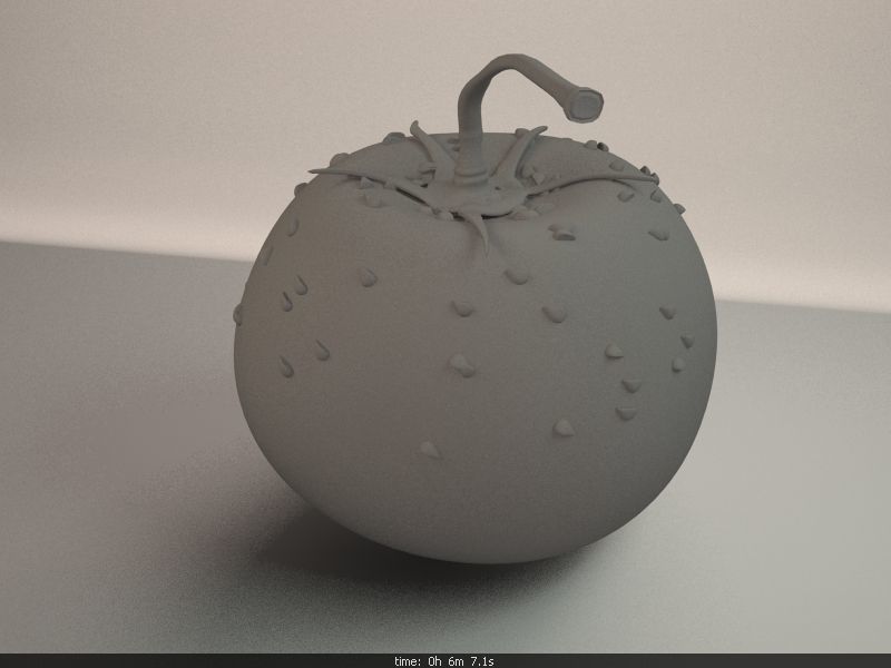 Tomato with measurements 3D model_1