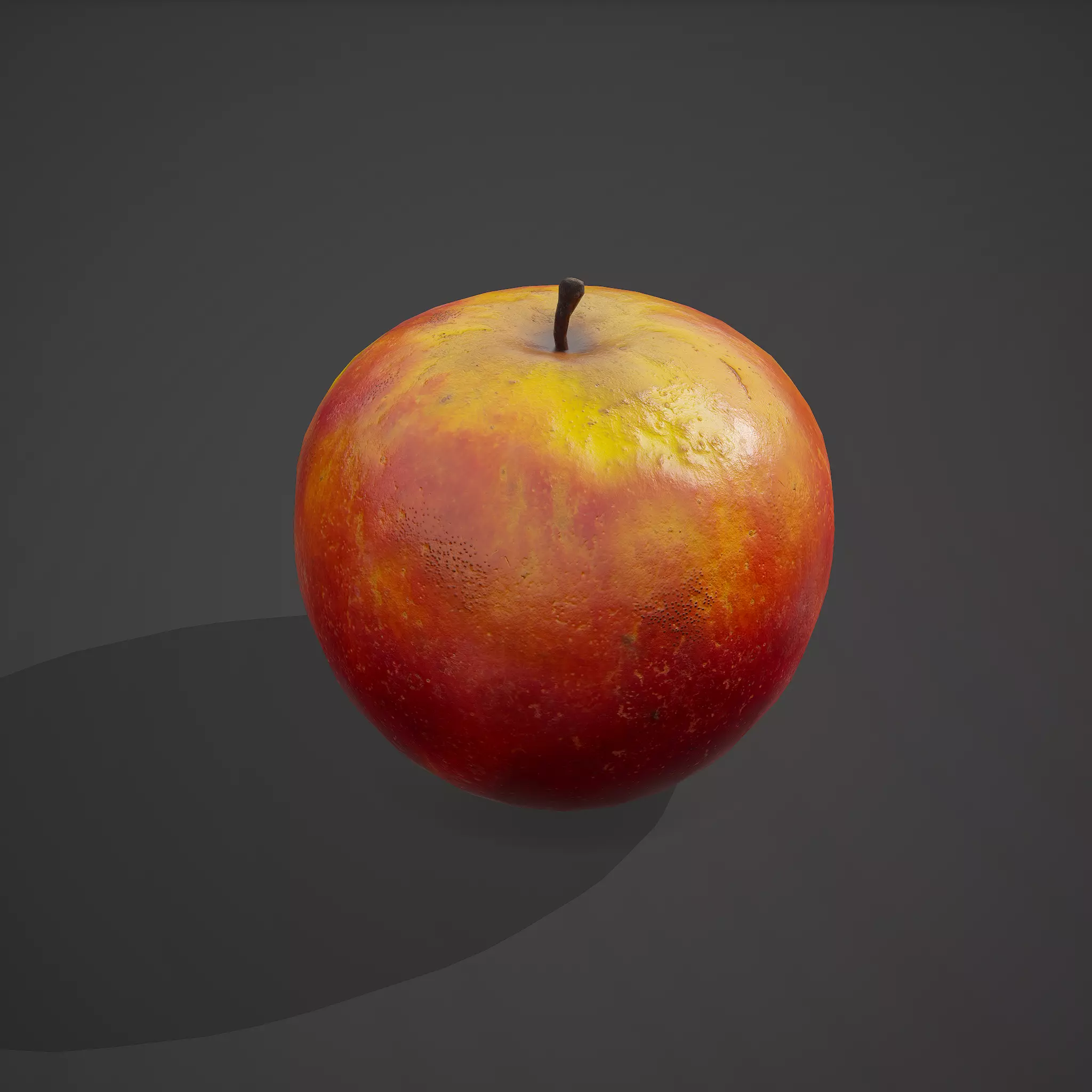 Apple Low-poly 3D model_0
