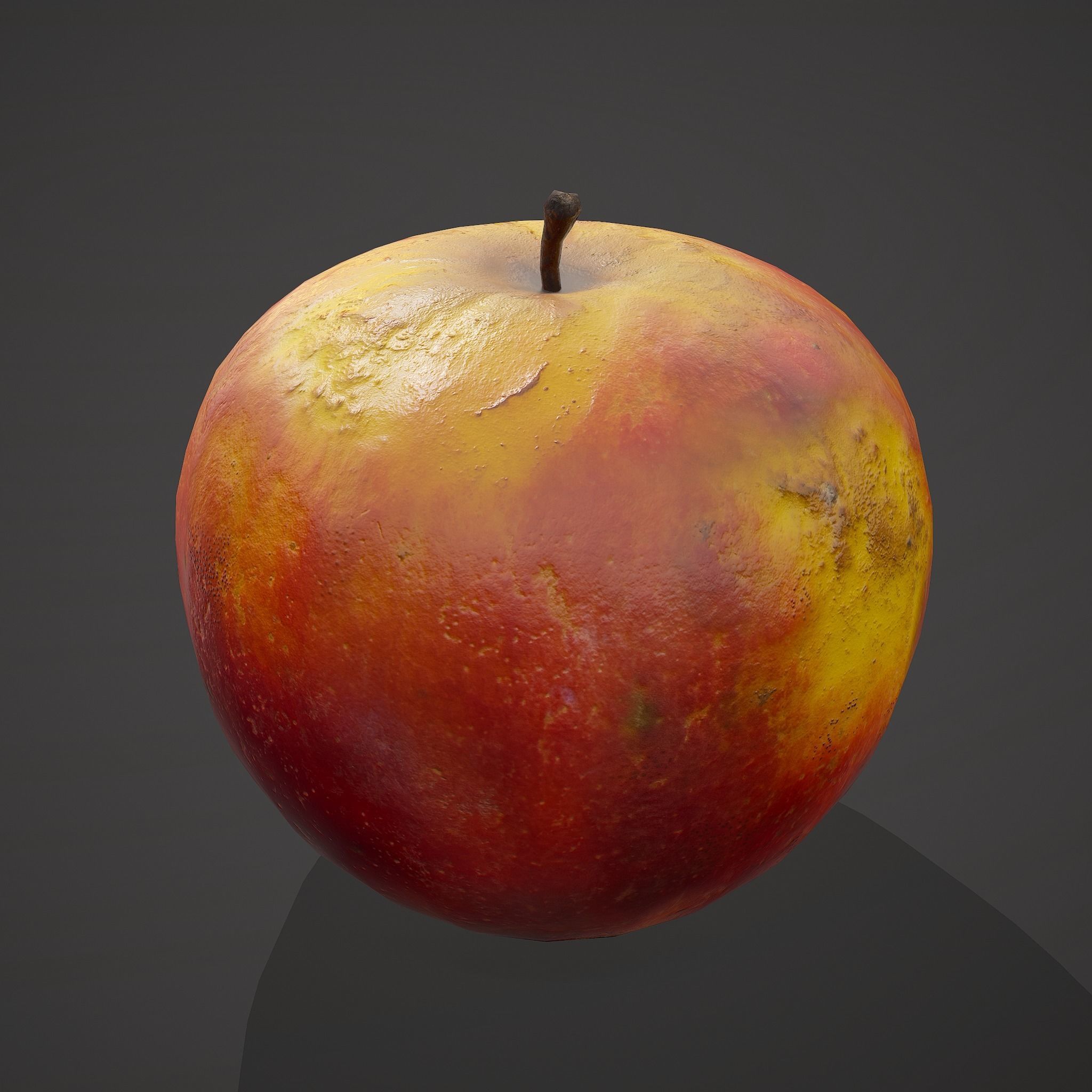 Apple Low-poly 3D model_14