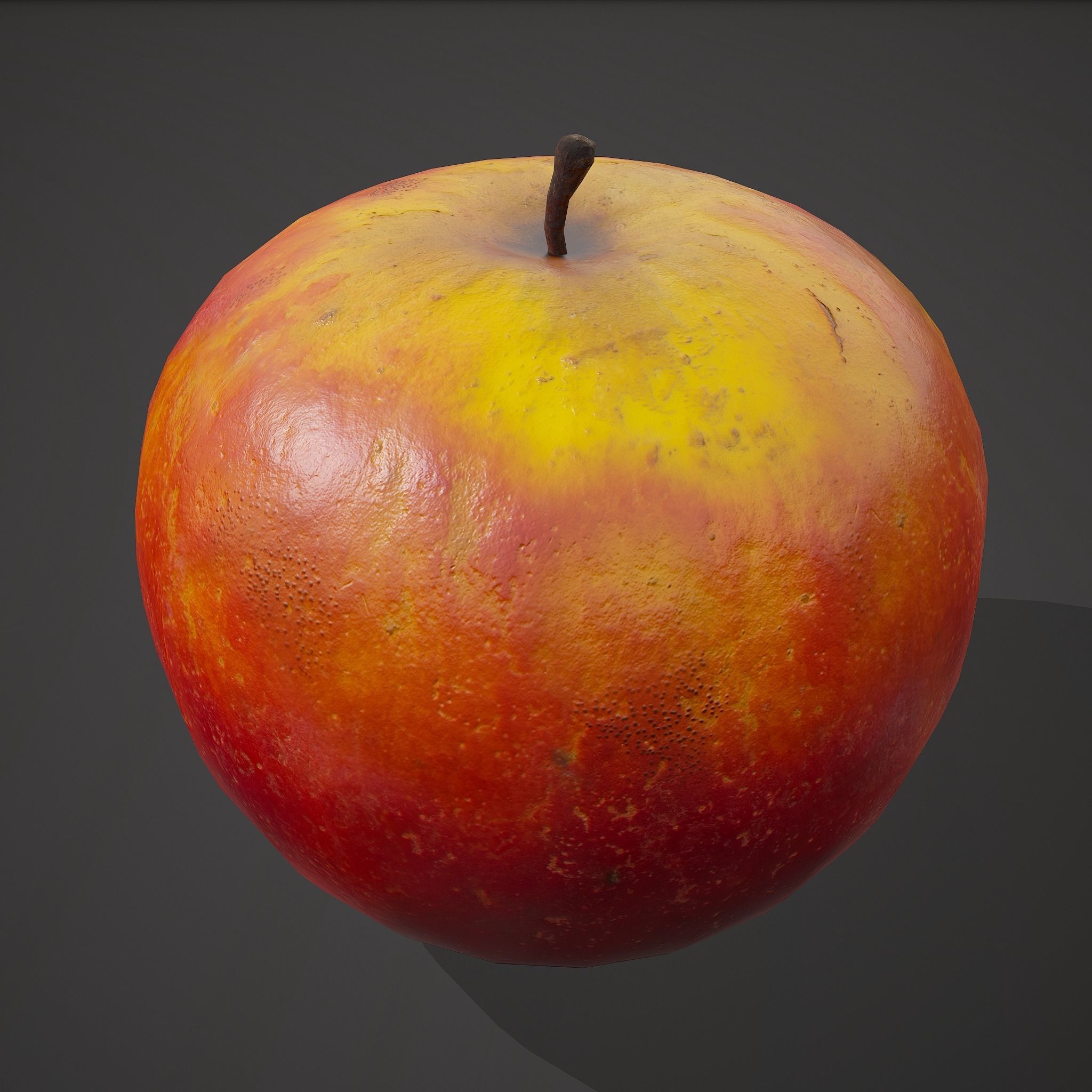 Apple Low-poly 3D model_12