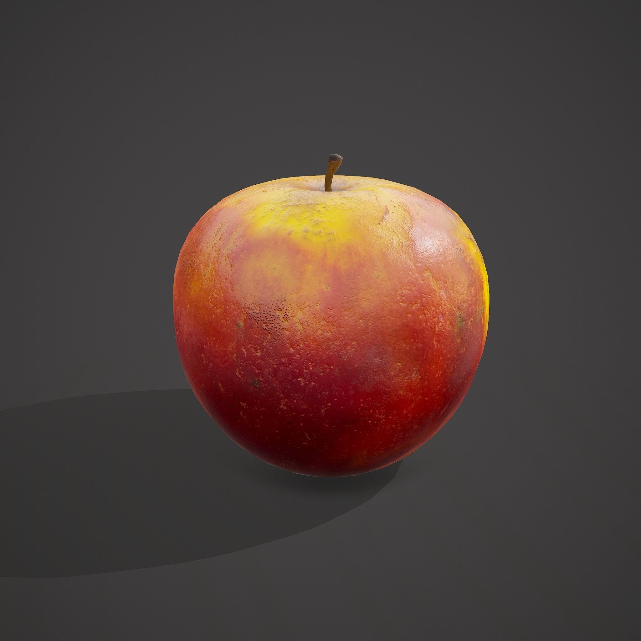 Apple Low-poly 3D model_2