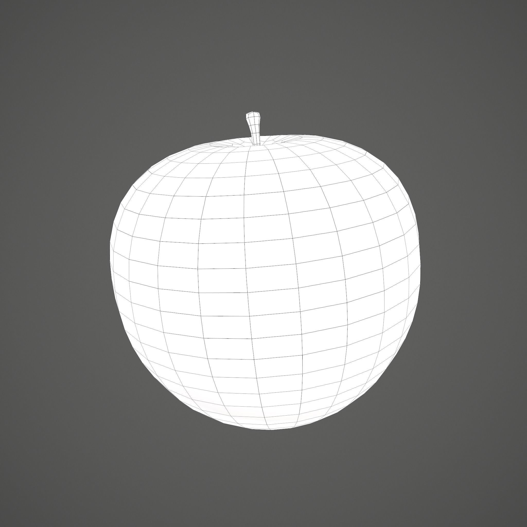 Apple Low-poly 3D model_29
