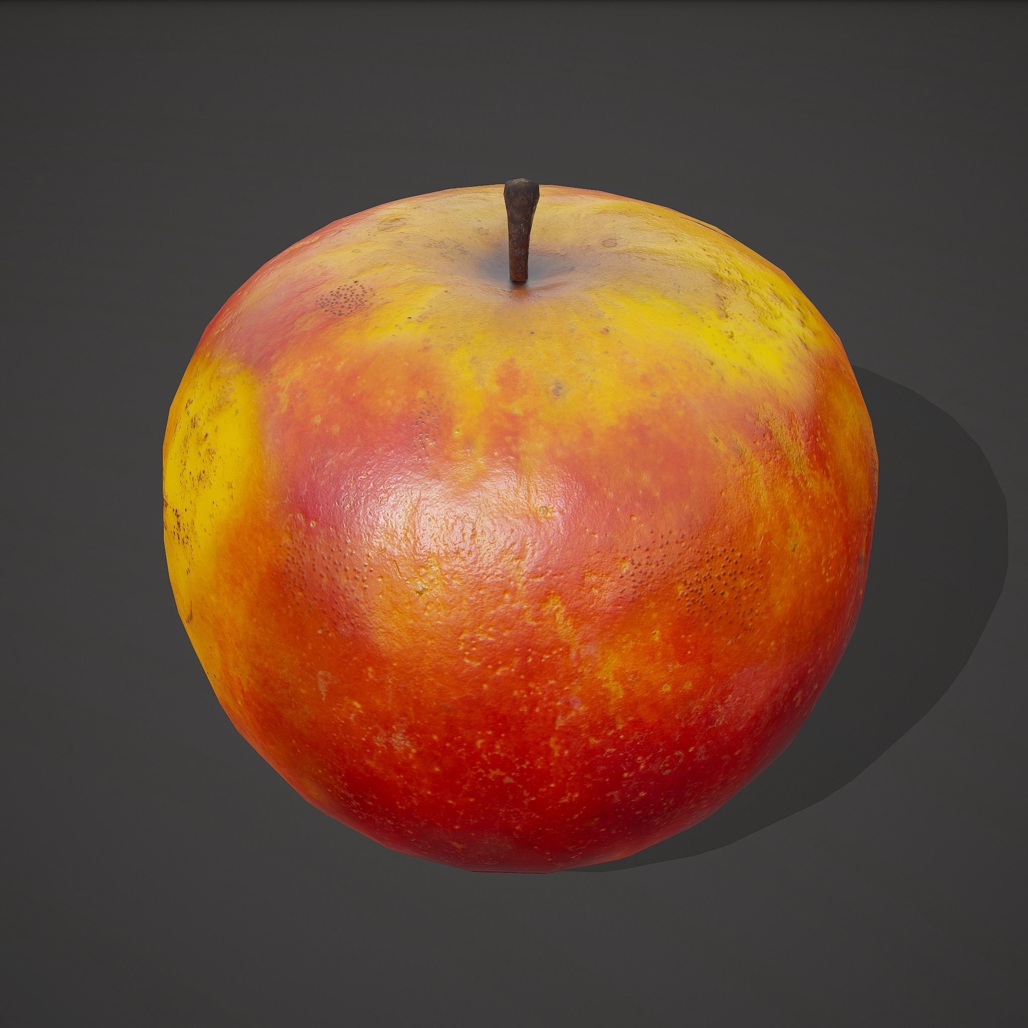 Apple Low-poly 3D model_9