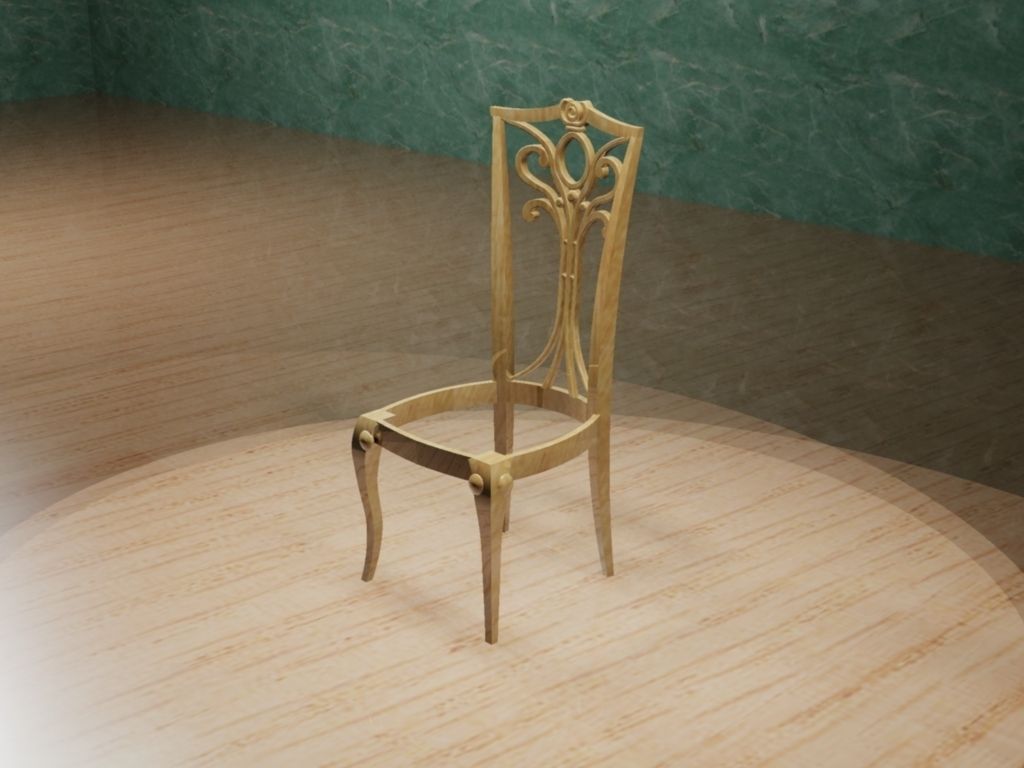 without seat chair 3D Model 3D printable .stl .dwg