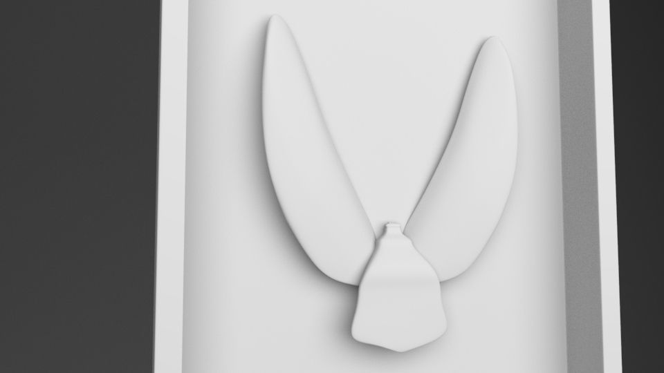 Frame with Butterflies Low-poly 3D model_4