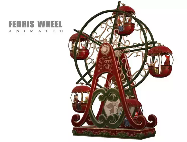 FerrisWheel ferris wheel Low-poly 3D model