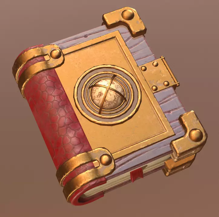 Travelers Diary Low-poly 3D model_0