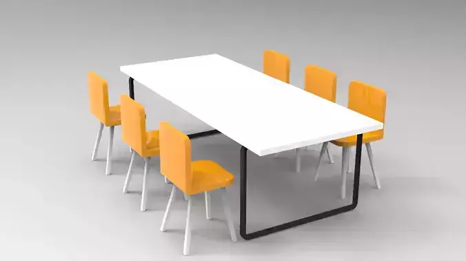 Rectangular Table 3D model