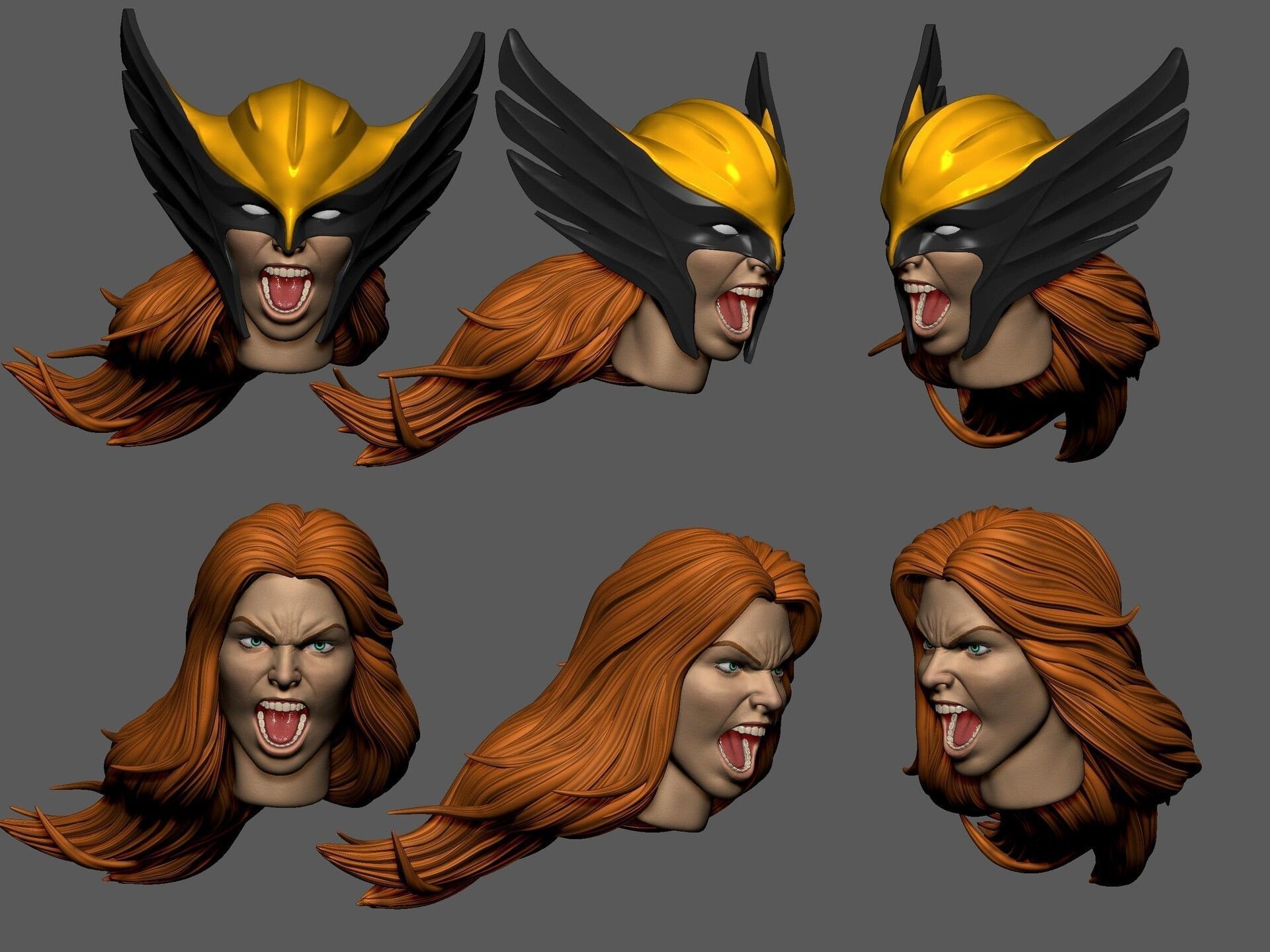 Hawkgirl Statue 3D print model_8