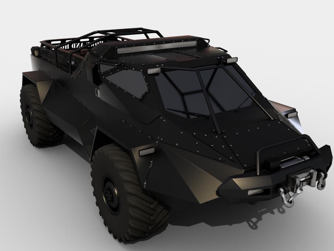 RIPSAW wheeled version Low-poly 3D model_7