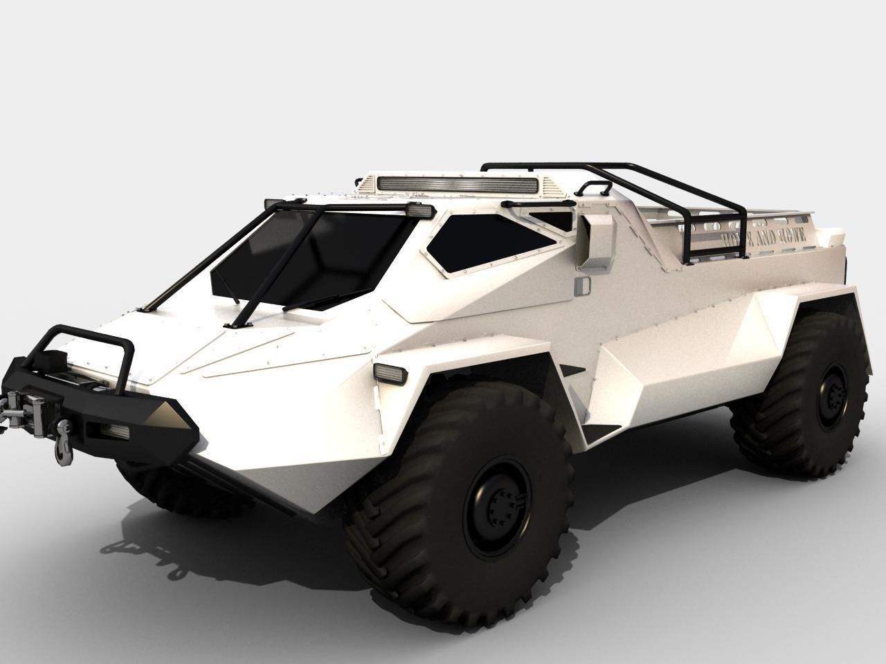 RIPSAW wheeled version Low-poly 3D model_2