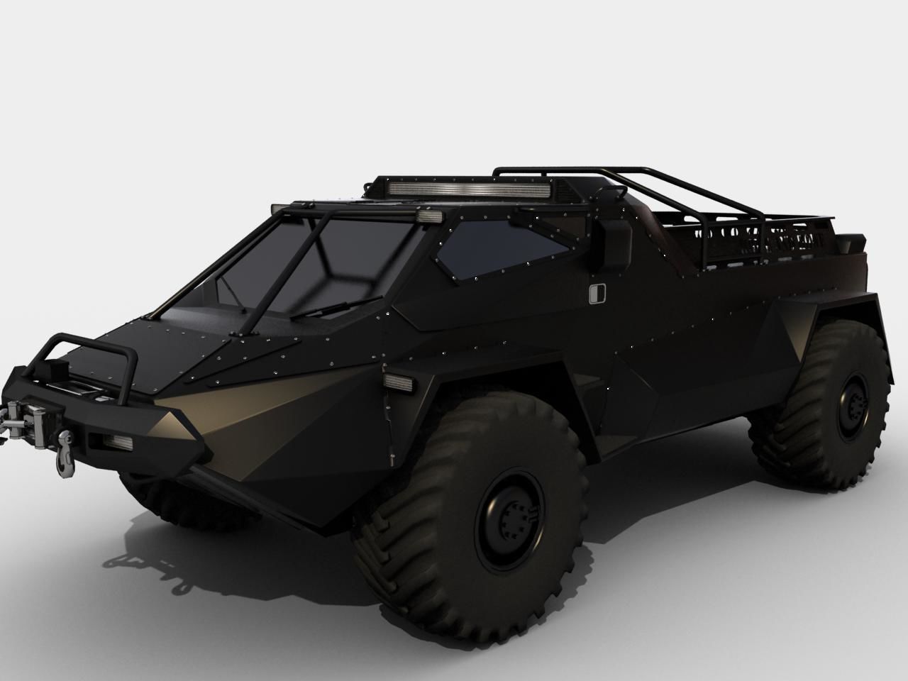 RIPSAW wheeled version Low-poly 3D model_1