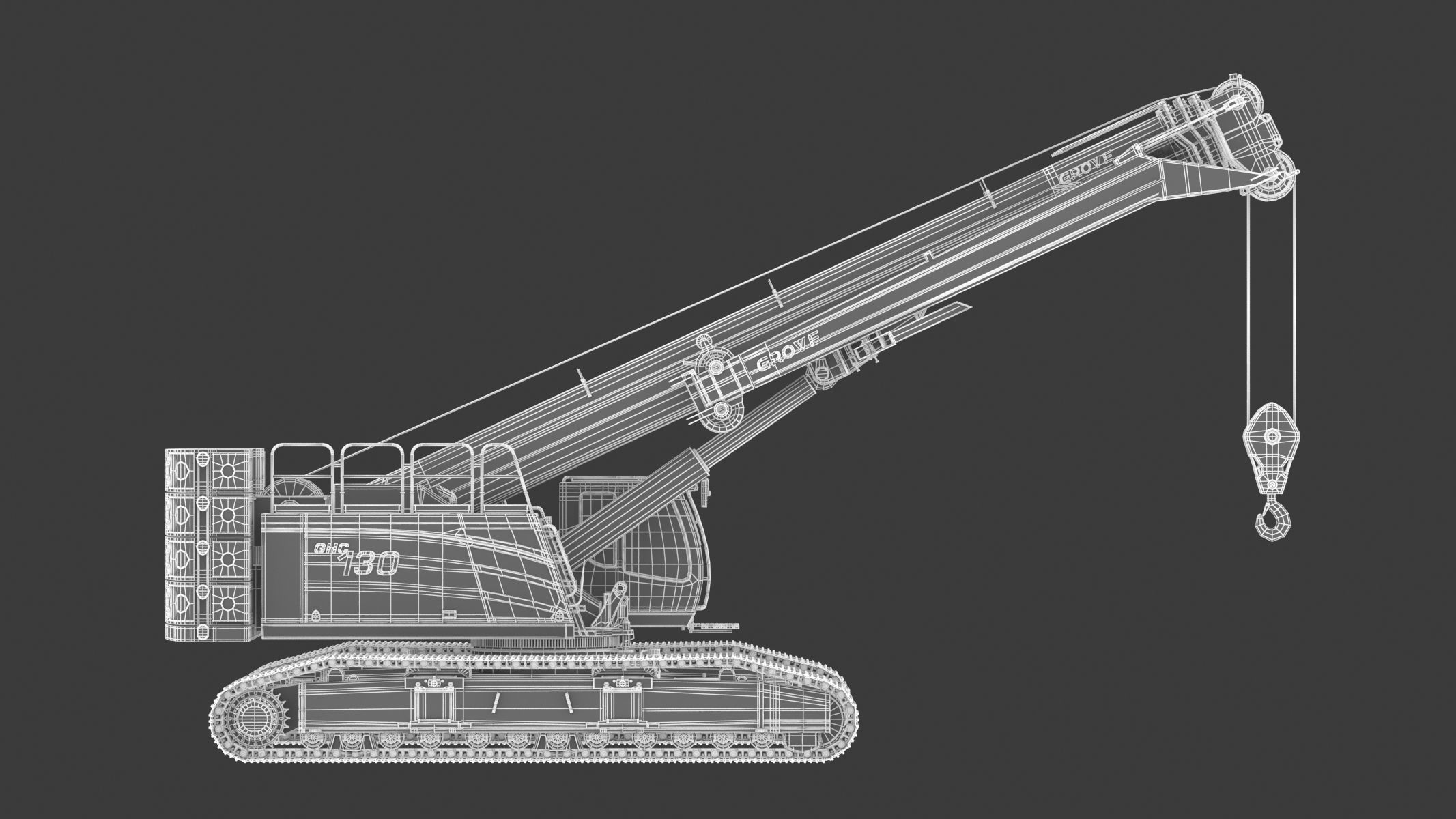 Grove GHC130 Crane 3D model_25