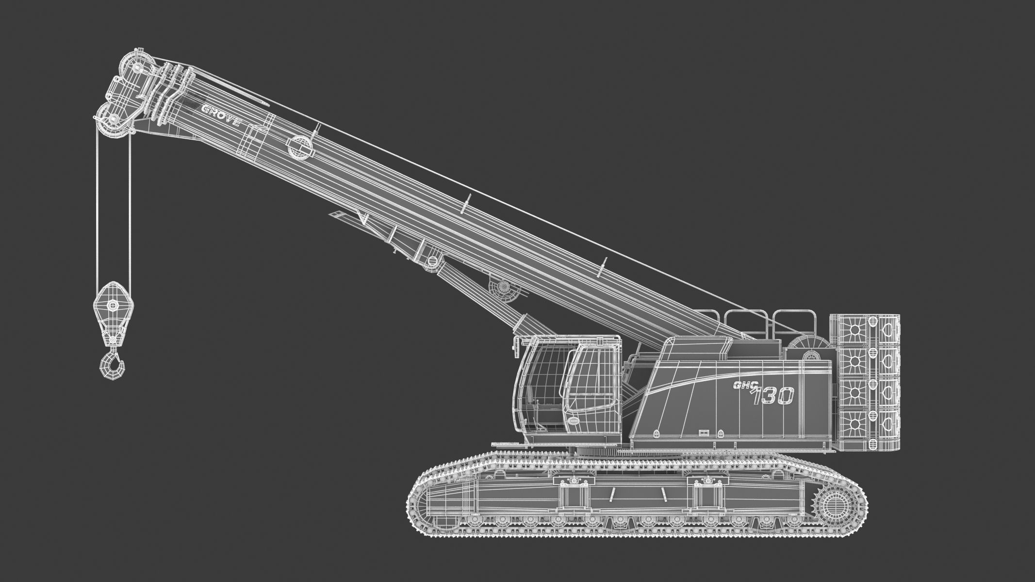 Grove GHC130 Crane 3D model_29