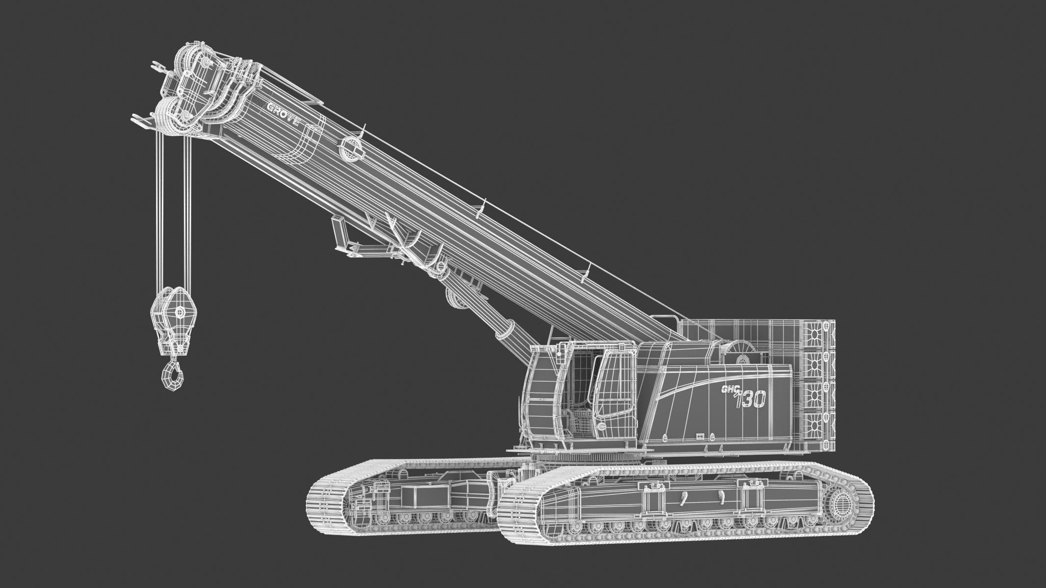 Grove GHC130 Crane 3D model_22