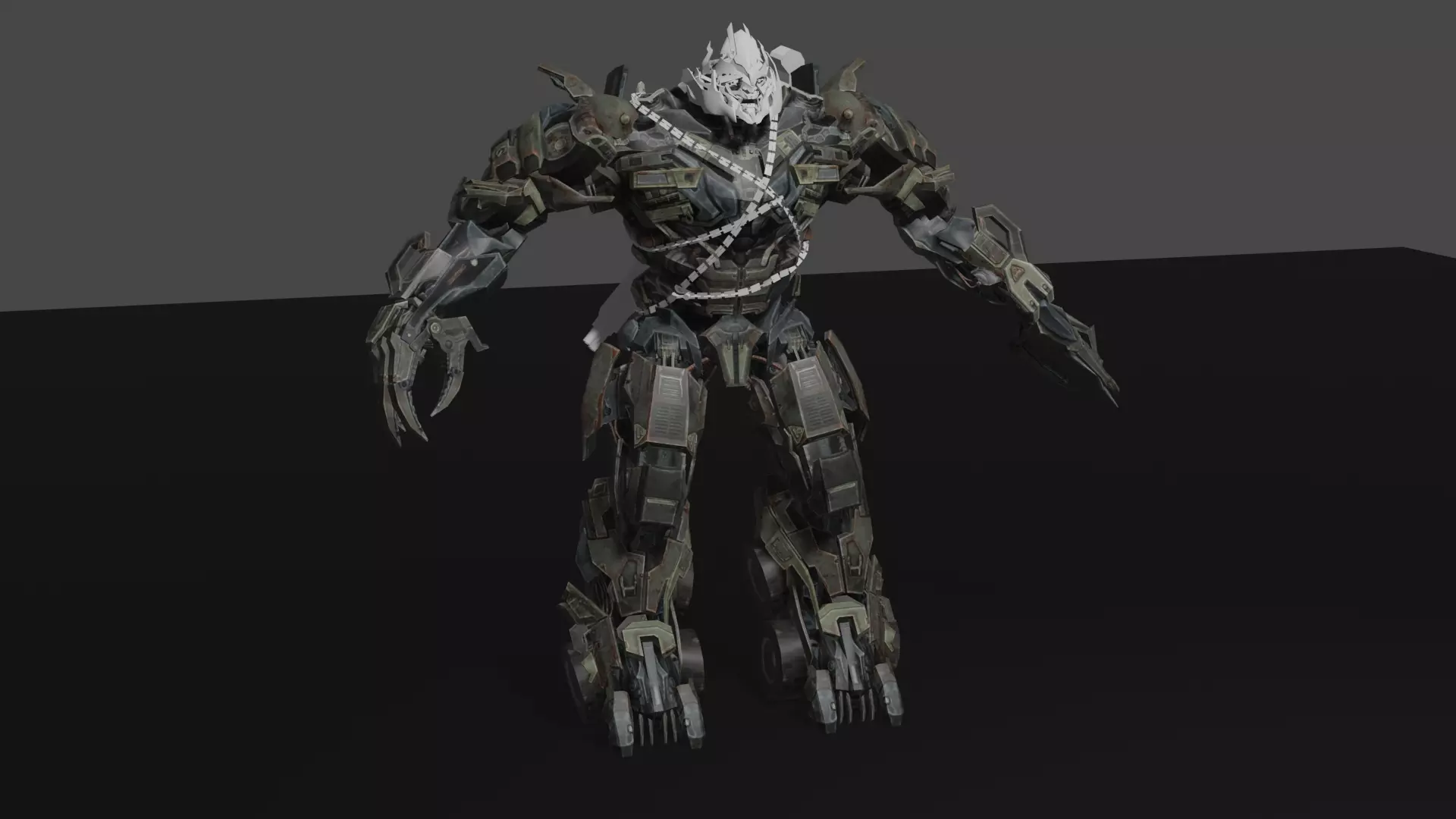 megatron transformers character Low-poly 3D model_0