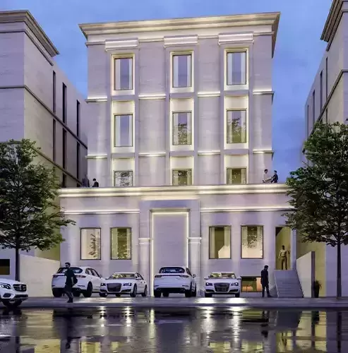 Neoclassical Apartment building 3d model 3D model