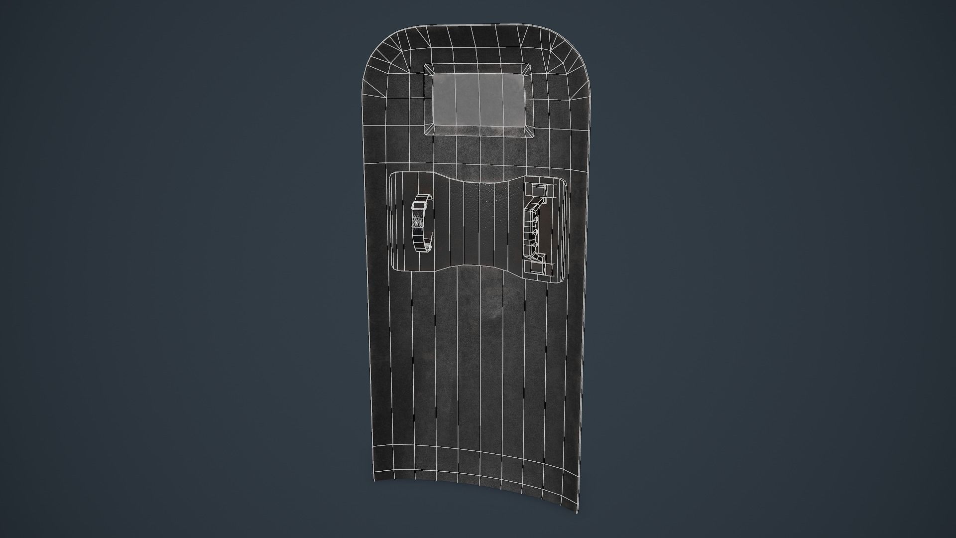 Custom Post-Apocalypse Shields Bundle Low-poly 3D model_5