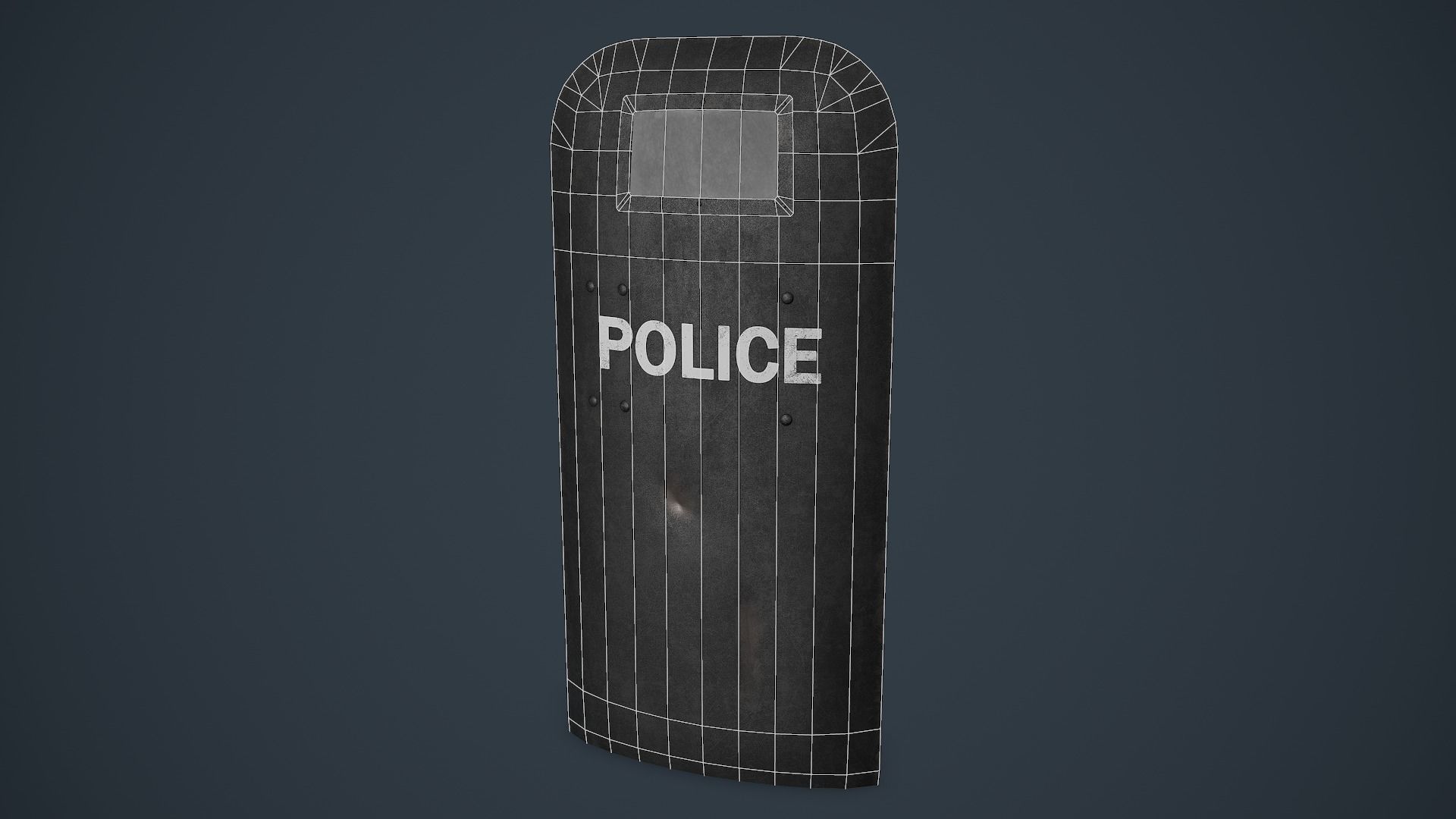 Custom Post-Apocalypse Shields Bundle Low-poly 3D model_4