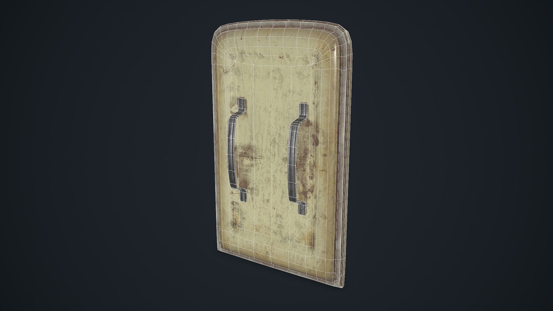 Custom Post-Apocalypse Shields Bundle Low-poly 3D model_6