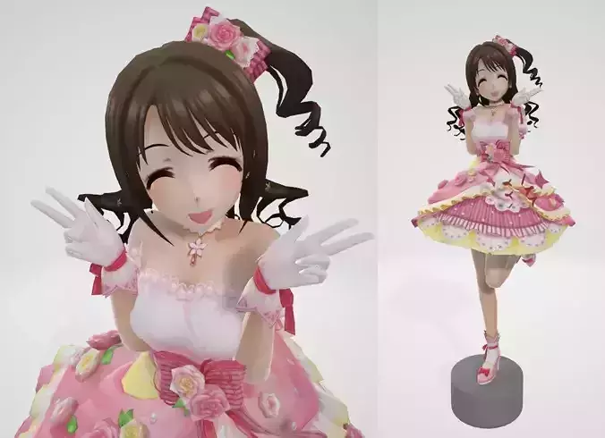 idolmster cinderella girls VRC Character - Uzuki 3D model print