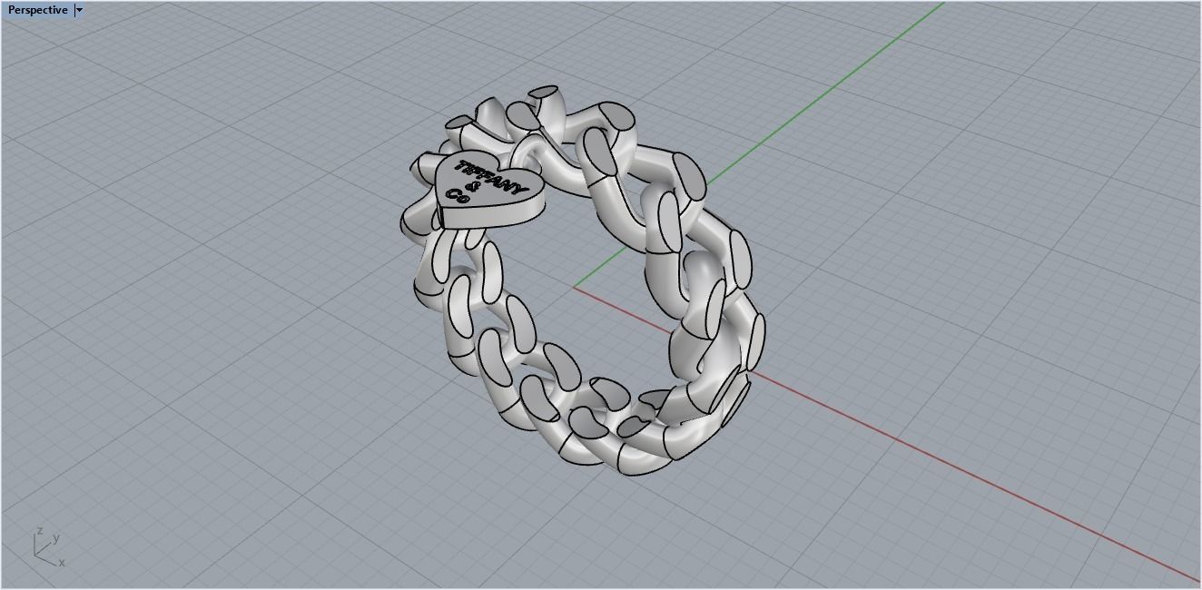 tiffany Knote ring 3D print model_12