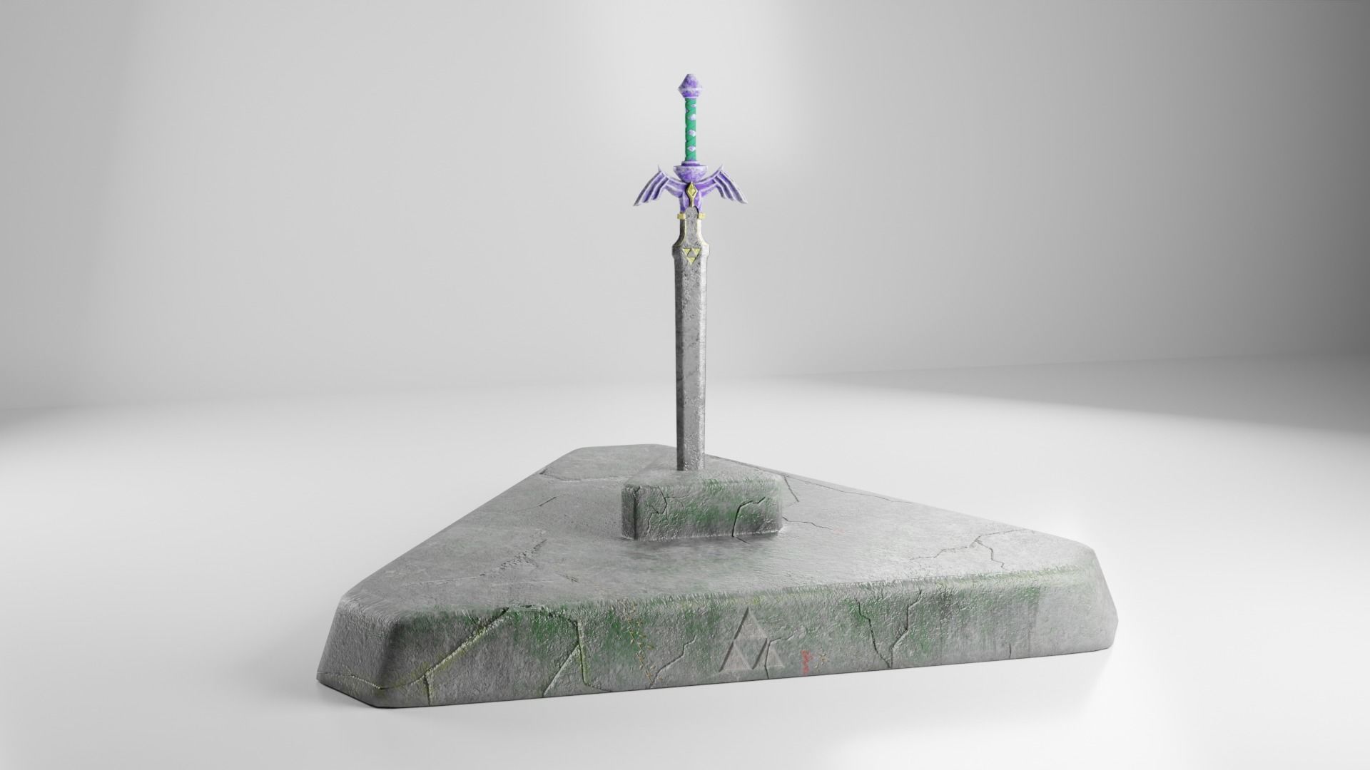 Master Sword Low-poly 3D model_6