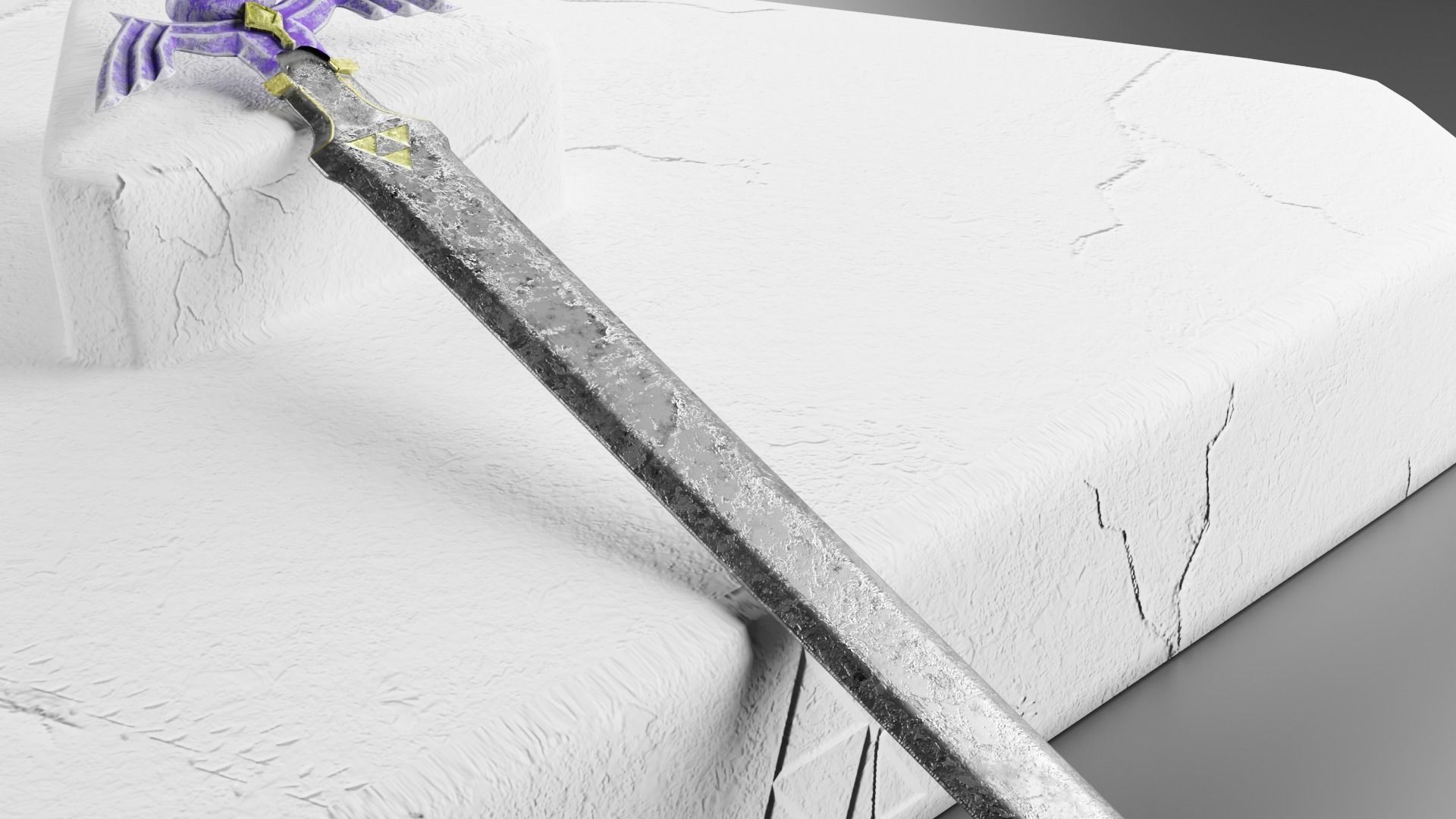 Master Sword Low-poly 3D model_3