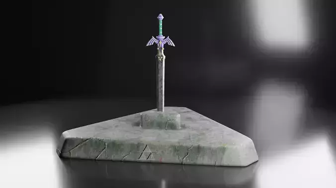 Master Sword Low-poly 3D model
