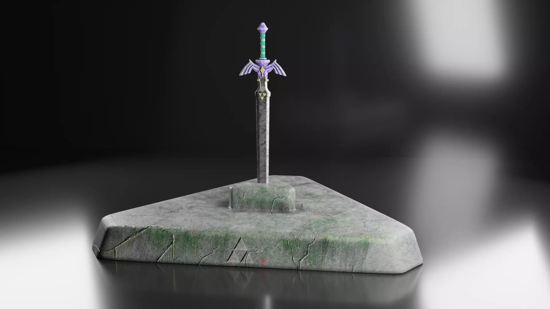 Master Sword Low-poly 3D model_0