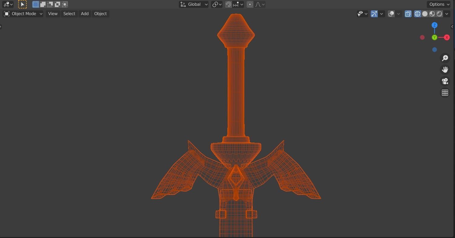 Master Sword Low-poly 3D model_1