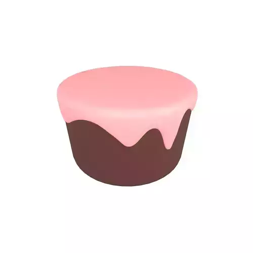 Chocolate Cake v1 003 Low-poly 3D model