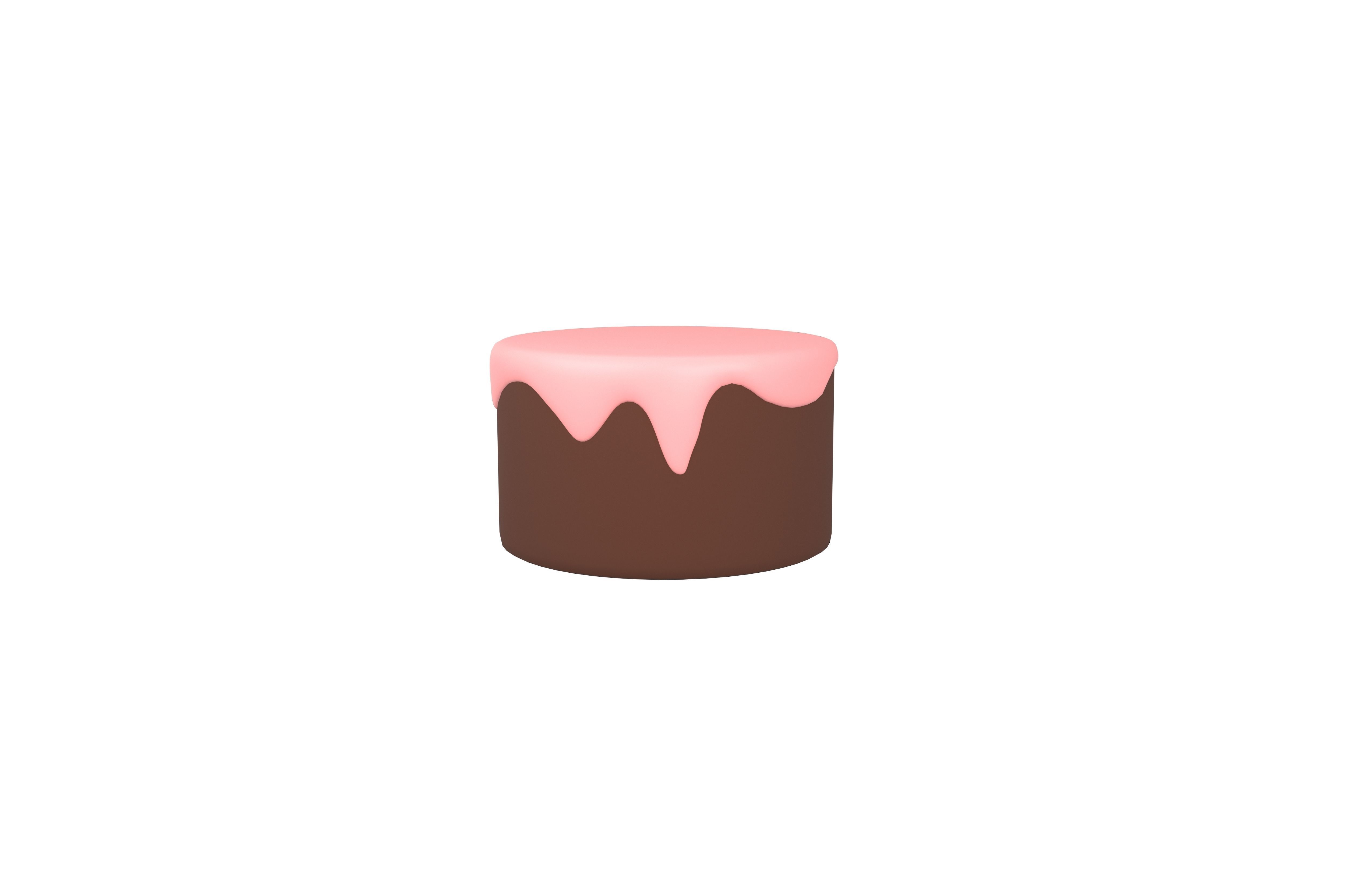 Chocolate Cake v1 003 Low-poly 3D model_3