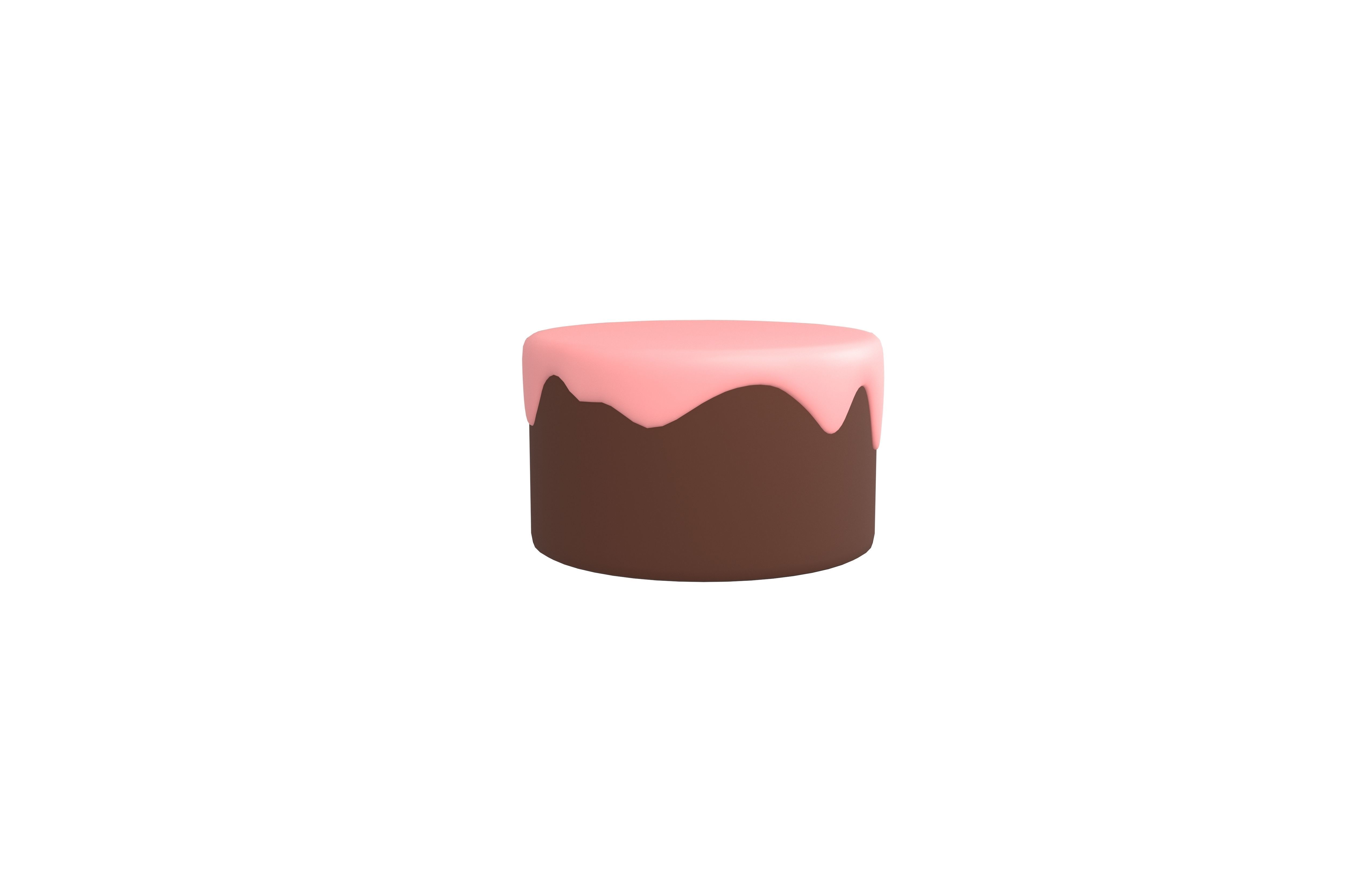 Chocolate Cake v1 003 Low-poly 3D model_4