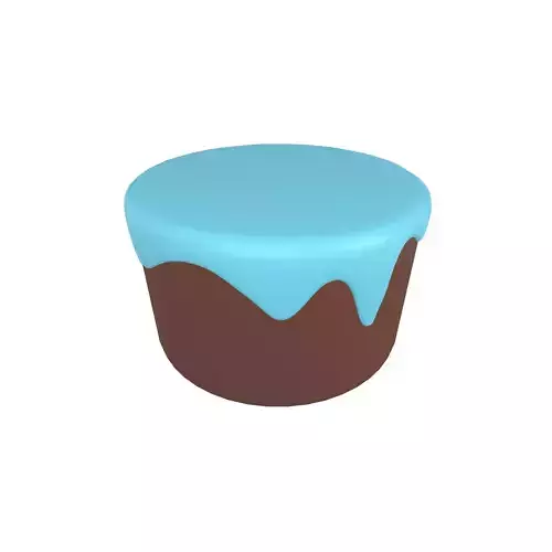 Chocolate Cake v1 004 Low-poly 3D model