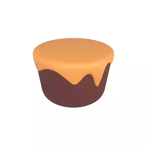 Chocolate Cake v1 005 Low-poly 3D model
